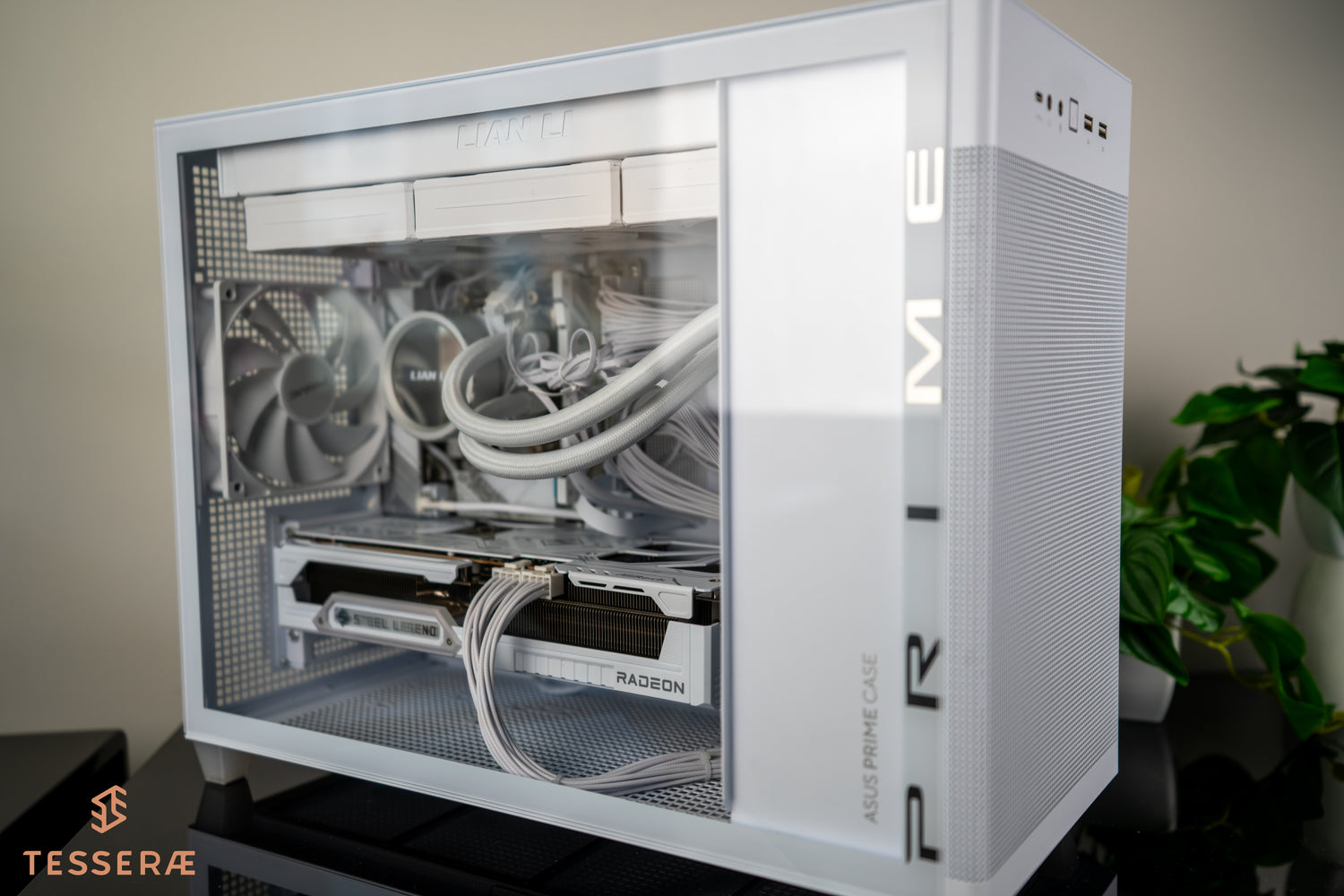 Quick Ship White - Mirage w/Glass Panel - AMD Ryzen 9 9950X3D CPU with AMD 9070 XT