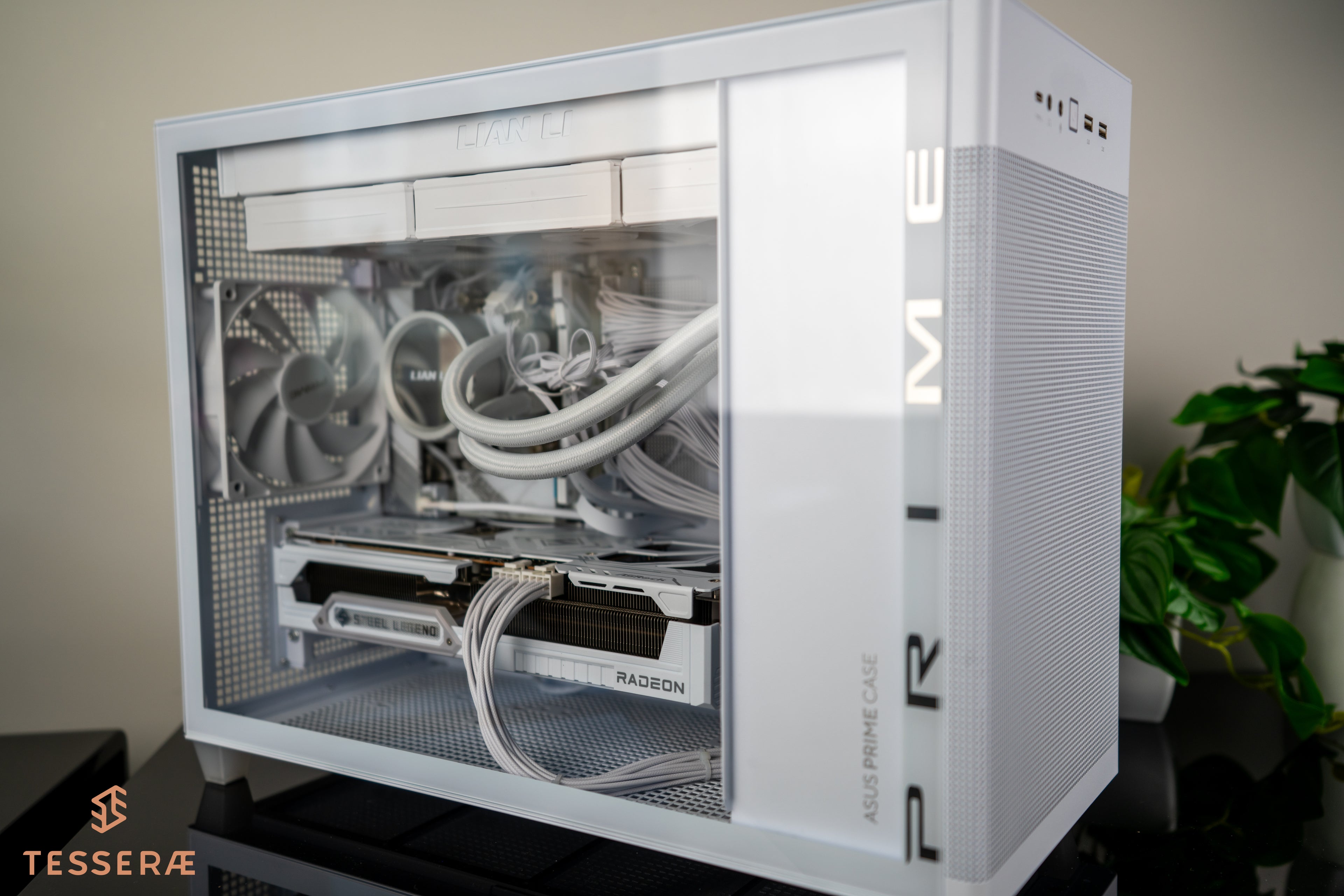 Quick Ship White - Mirage w/Glass Panel - AMD Ryzen 9 9950X3D CPU with AMD 9070 XT