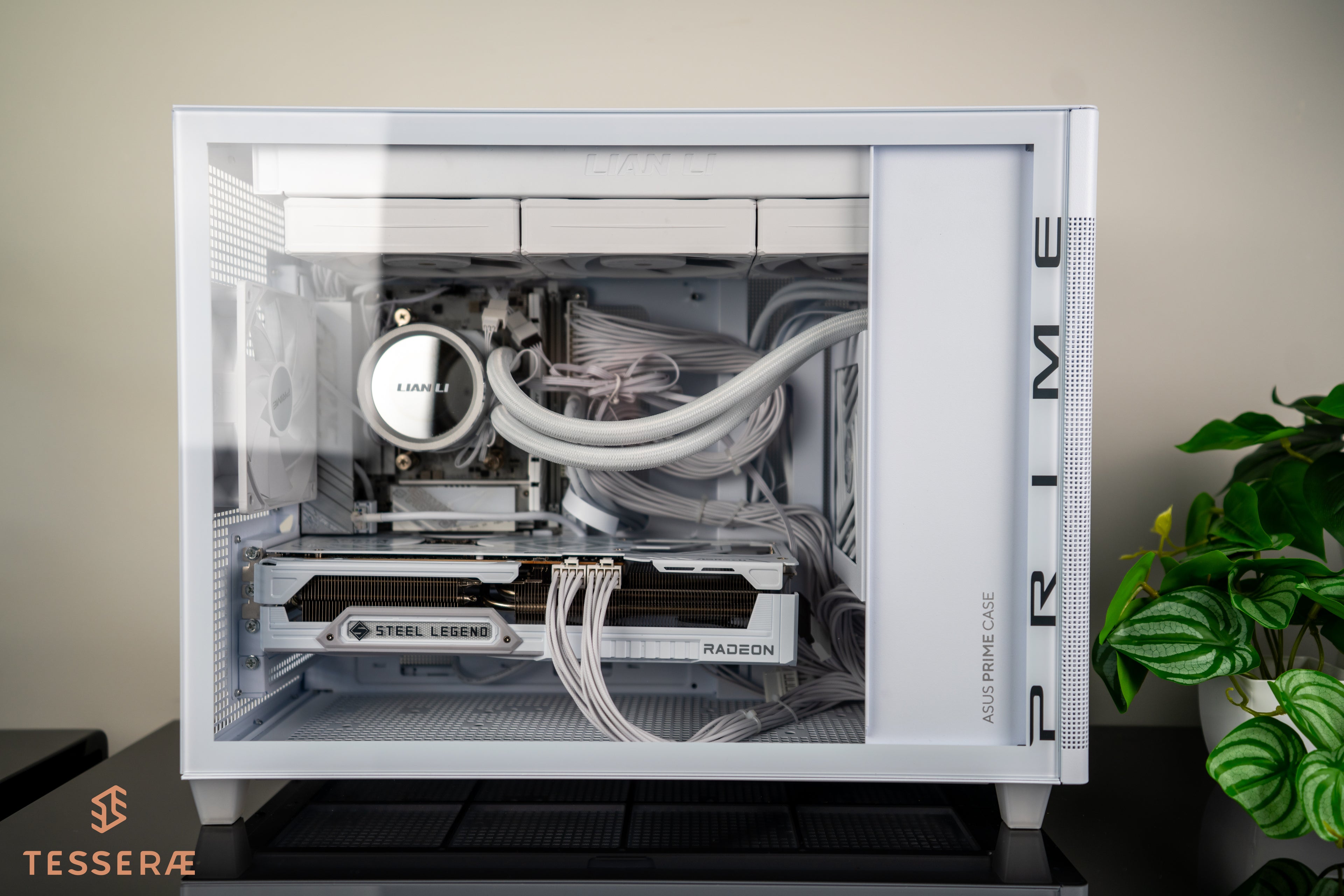 Quick Ship White - Mirage w/Glass Panel - AMD Ryzen 9 9950X3D CPU with AMD 9070 XT